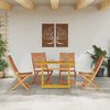 vidaXL Garden Dining Set with Cushion 5 pcs Brown Solid acacia wood