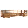 vidaXL Outdoor Sofa Set 7 pcs 6-Seaters Natural Solid Acacia Wood