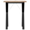 vidaXL Dining Table Y-Frame 60x60x75.5 cm Solid Wood Pine and Steel
