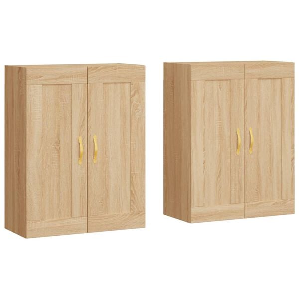 vidaXL Wall Mounted Cabinets 2 pcs Sonoma Oak Engineered Wood