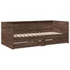 vidaXL Daybed with Drawers without Mattress Brown Oak 90x200 cm