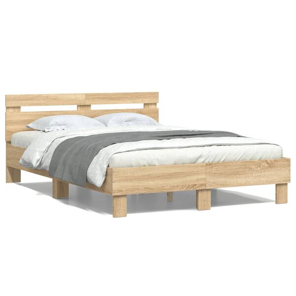vidaXL Bed Frame without Mattress Sonoma Oak 120x200 cm