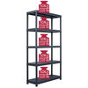 vidaXL Storage Shelf Rack Black 250 kg 80x40x180 cm Plastic
