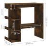 vidaXL Bar Table with Storage Rack Smoked Oak 100x50x101.5cm Engineered Wood