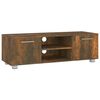 vidaXL TV Cabinet Smoked Oak 110x40x35 cm Engineered Wood