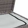 vidaXL Garden Storage Box Grey 120x50x60 cm Poly Rattan