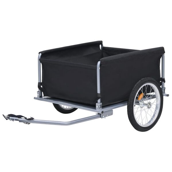vidaXL Bike Trailer Black and Grey 65 kg