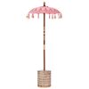 vidaXL Balinese Parasol with Base Pink 95 x 95 x 260 cm
