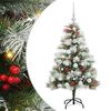 vidaXL Artificial Christmas Tree Green and white 120 cm