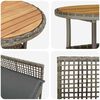 vidaXL Garden Dining Set 3 pcs Grey Poly Rattan