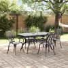 vidaXL Garden Dining Set 5 pcs Black Aluminium