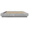 vidaXL Bed Frame without Mattress Concrete Grey 140x190 cm