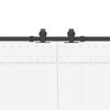 vidaXL Sliding Door Hardware Kit 400 cm Steel Black