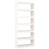 vidaXL Book Cabinet/Room Divider White 80x30x199,5 cm Solid Wood Pine
