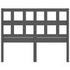 vidaXL Bed Headboard Grey 125.5x4x100 cm Solid Wood Pine