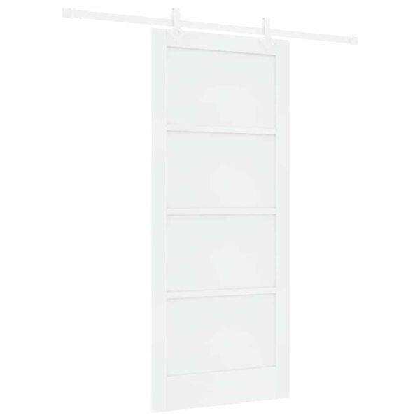 vidaXL Sliding Door White 86 x 198.5 cm Solid Pine Wood