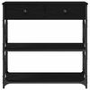 vidaXL Console Table Black oak 75 x 28 x 75 cm