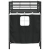 vidaXL Kids'Loft Bed Frame with Curtains Black 99.5 x 190 cm