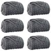 vidaXL Throw Blankets 6 pcs Dark Grey 240 x 220 cm Fleece
