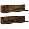 vidaXL Wall Shelves 2 pcs Smoked Oak 75x16.5x16.5 cm Engineered Wood