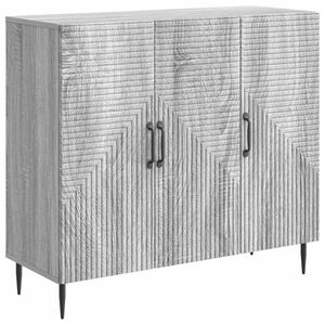 vidaXL Sideboard Grey Sonoma 89 x 34.5 x 80 cm Engineered Wood