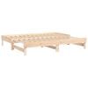 vidaXL Pull-out Day Bed without Mattress 2x(80x200) cm Solid Wood Pine