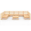 vidaXL 10 Piece Garden Lounge Set Solid Wood Pine
