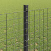 vidaXL Fence with Post Grey 1.2 x 10 m Steel and PVC
