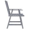 vidaXL 5 Piece Garden Dining Set Grey Solid Acacia Wood