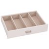 vidaXL Jewellery Box 5-Layer with Mirror Lockable White