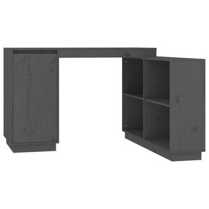 vidaXL Desk Grey 110x50x75 cm Solid Wood Pine