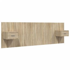 vidaXL Bed Headboard with Cabinets Sonoma Oak Engineered Wood