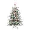 vidaXL Artificial Hinged Christmas Tree White 150 cm PE and PVC