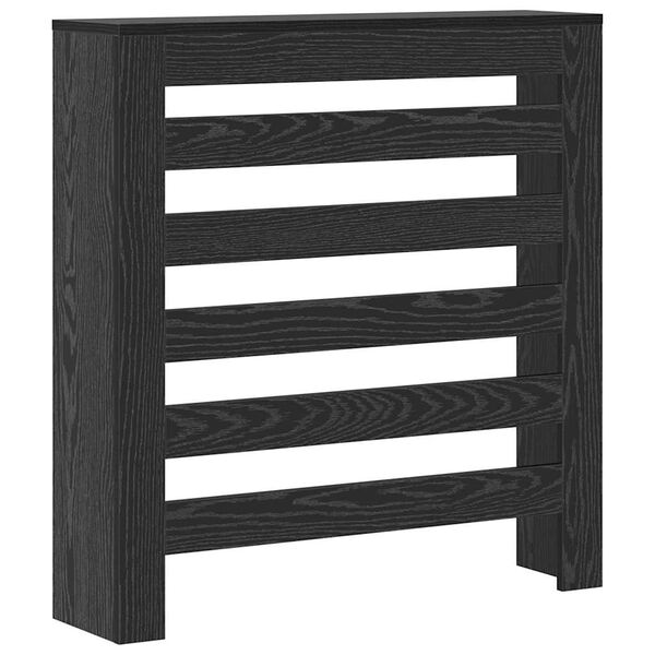 vidaXL Radiator Cover Black Oak 78 x 20 x 82 cm Engineered Wood