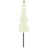 vidaXL 3-Tier Garden Parasol with Aluminium Pole Sand 3 m