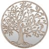 vidaXL Mirror | Sand | Iron and Glass | 40 cm diameter | Decorative Inlays
