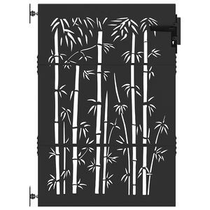 vidaXL Garden Gate 85 x 150 cm Powder-coated steel Black Lockable