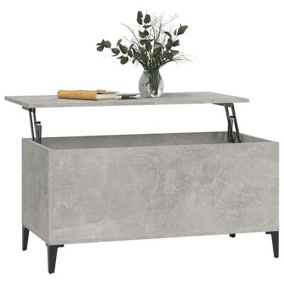 vidaXL Coffee Table Concrete Grey 90x44.5x45 cm Engineered Wood