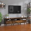 vidaXL TV Cabinet Smoked Oak 150x30x44.5 cm Engineered Wood