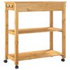 vidaXL Kitchen Trolley MONZA 84x40x88.5 cm Solid Wood Pine