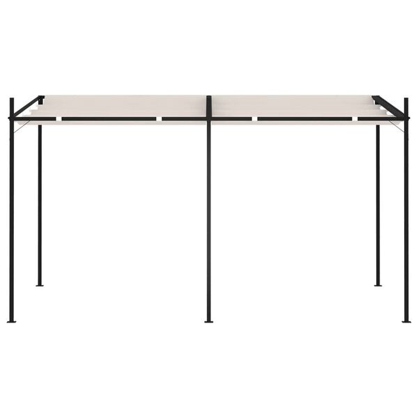 vidaXL Gazebo with Retractable Roof 400x300x233 cm Cream