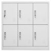 vidaXL Locker Cabinets 5 pcs Light Grey 90x45x92.5 cm Steel