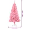 vidaXL Christmas Tree with 150 LEDs with Stand Pink 120 cm PVC