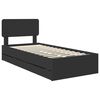 vidaXL Bed Frame with Drawer Black 75 x 190 cm Engineer Wood