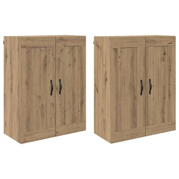 vidaXL Wall-mounted Cabinet 2 pcs Artisan Oak 69.5 x 34 x 90 cm