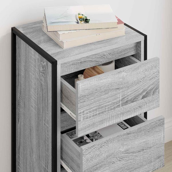 vidaXL Sideboard Grey Sonoma 42 x 36 x 75.5 cm Engineered Wood