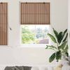 vidaXL Roller Blind with Curtains Manual Brown 120 x 160 cm Bamboo