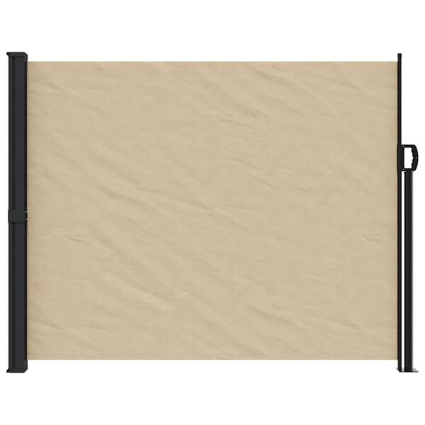 vidaXL Retractable Side Awning Beige 160x500 cm