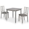 vidaXL 3 Piece Dining Set MDF Grey
