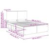 vidaXL Bed Frame with Headboard Old Wood 160 x 200 cm Solid Pine Wood